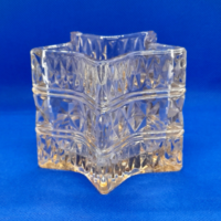 Vintage  csillag alakú üveg gyertyatartó