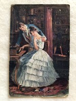 Antik romantikus képeslap - 1918                       -3.