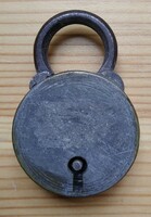 Old padlock - without key - 3.5 x 5 cm. - (3)
