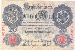 Germany 20 German gold marks 1908 replica