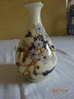 Zsolnay kék virágos kis váza