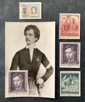 Petőfi Sándor magyar bélyegeken és CM képeslapon