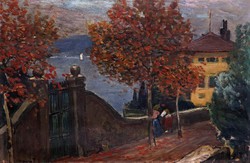 Ignác Ujváry (1860-1927): evening by the lake