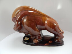 Hop art deco ceramic bison buffalo