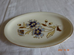 Zsolnay cornflower oval bowl, flawless, marked