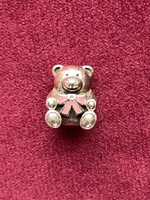 Pandora moments charm * ale s925 silver * pink bear with fire enamel bow * for moments bracelets