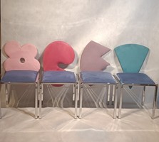 Set of 4 chairs saporiti warhol, malevich, kandinsky, fontana