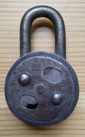 Old padlock - without key - 4 x 6.5 cm. (3)