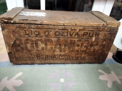 Old olive, wooden storage box, chest (Argentina)