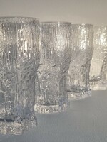 Iittala  finn  jégüveg "Aslak" poharak-Tapio Wirkkala design glass -14 cm