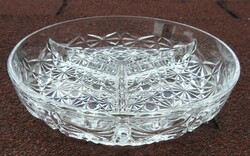 Divided glass bowl - glass bowl crystal? Table centrepiece