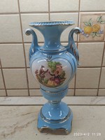 Italian porcelain, romantic scene vase 35 cm for sale!