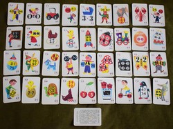 36 pieces of old playing cards. Card