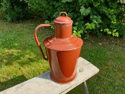 Old vintage enamel enameled iron jug decoration quarry water jug water jug