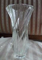 Retro twisted glass vase (1970s-1980s, thick glass, vase)