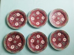 Chinese porcelain hand-painted flat plate (6 pieces)