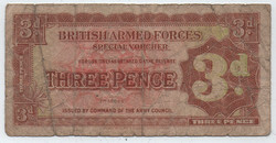 4 régebbi bankjegy brit fegyveres erők penny font numizmatika angol hadsereg
