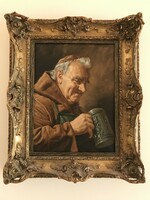 Portré.. Ernst Stierhof aukciós Német festő alkotása.