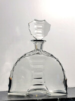 22cm Art deco likőrös palack csiszolt üveg