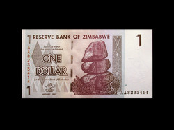Unc - 1 dollar - Zimbabwe - 2007 (original line 1. Tag)