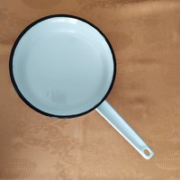 Old enameled pan with handle for sale!