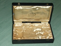 Silver christening gift set box lined with silk
