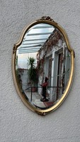 Díszes festett barokk stílusú fazettázott  fali tükör