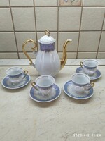 Porcelain, gold-decorated coffee set for sale!