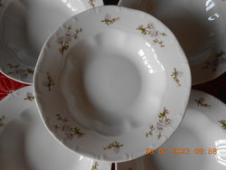 Zsolnay lila barackvirág mintás mély tányér