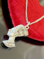 Silver necklace and Egyptian pendant