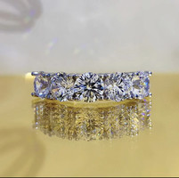 Moissanite diamond luxury ring