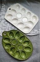 Ceramic egg bowls 24.5X16.5cm each