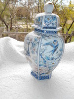 Fedeles   nagyon  szép madár mintás  porcelán váza