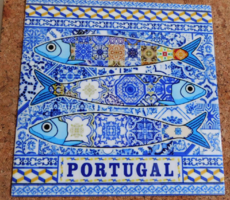 Portugál csempe (azulejo) lábosalátét 18.5x18.5 cm
