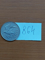Barbados 10 cents 1995 bonaparte seagull, copper-nickel 864