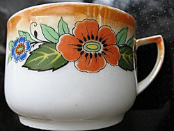 Antik lüszteres , kézzel festett RFH cseh csésze