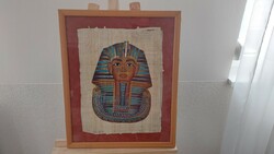 (K) Egyptian papyrus picture with 44x55 cm frame