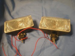 N27 old time cars antique ddr cloth halogen lamp pair new flawless gift free