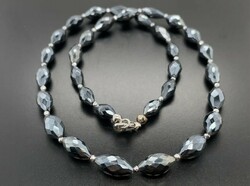 Wonderful spinel gemstone necklace 45cm, 925 silver, new