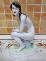Zsolnay rare painted nude