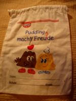 Retro dr.Oetker pudding in advertising canvas bag