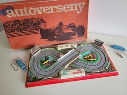 Old retro record factory board game mini car race game made works