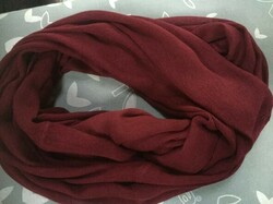 Huge burgundy round scarf, plain, patternless fashion scarf