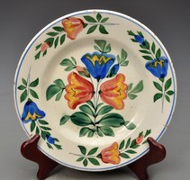 19. Wall plate from Szd, marked Miskolcz. Hand painted,