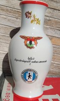 Hollóháza porcelain vase touring motorcycle retro pannonia danuvia jubilee