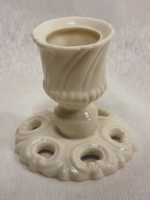 Nymphenburg German porcelain candle holder, first half of the 20th century, with an openwork base.