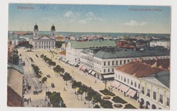 Debrecen, Ferencz-József út látképe. Megírt, postatiszta. 1917