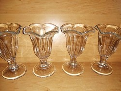 Set of 4 glass dessert glasses with feet (20/d)