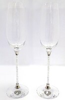 Swarovsky kristállyal díszített pezsgős pohár szett (BI46240)