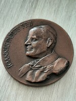 János Pál Pápa Magyarok Nagyasszonyok kápoljájának felszenteléséért kiadott bronz emlékérem 1980